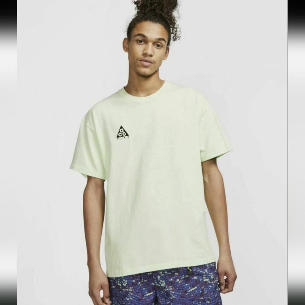 Nike ACG Logo Tee Barely Volt T-Shirt BQ7342-701 Size